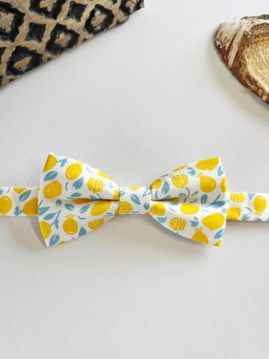 Nœud papillon pour homme / adulte en coton thème dolce vita / citrons, mariage dolce vita - Collection 2026